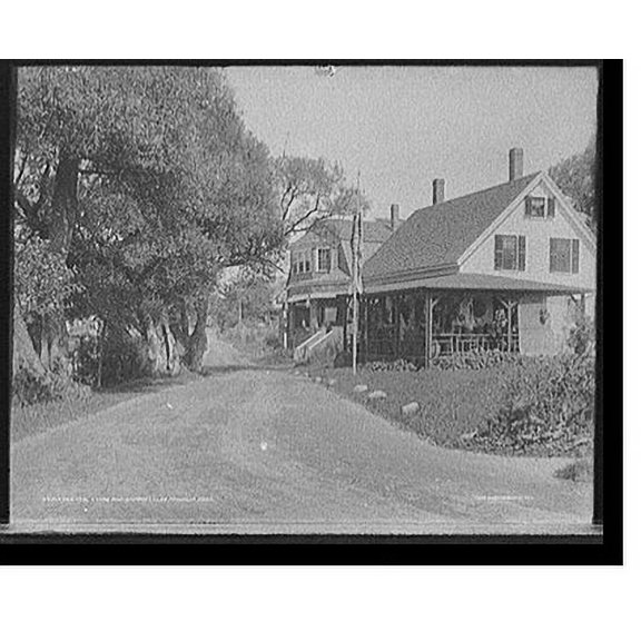 Historic Print, Oriental store and woman's club, Magnolia, Mass., 18" x 24"