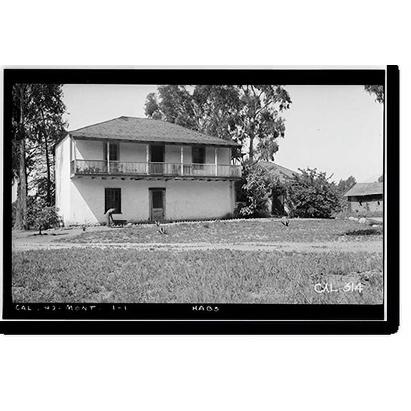 Historic Print, Ortega House, 29 Sheffield Drive, Montecito, Santa Barbara County, CA, 18" x 24"