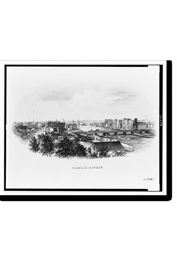 Historic Print, Oswego harbor, 18" x 24"