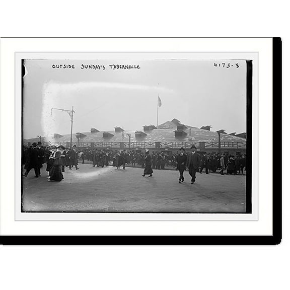 Historic Print, Outside Sunday's Tabernacle, 18" x 24"
