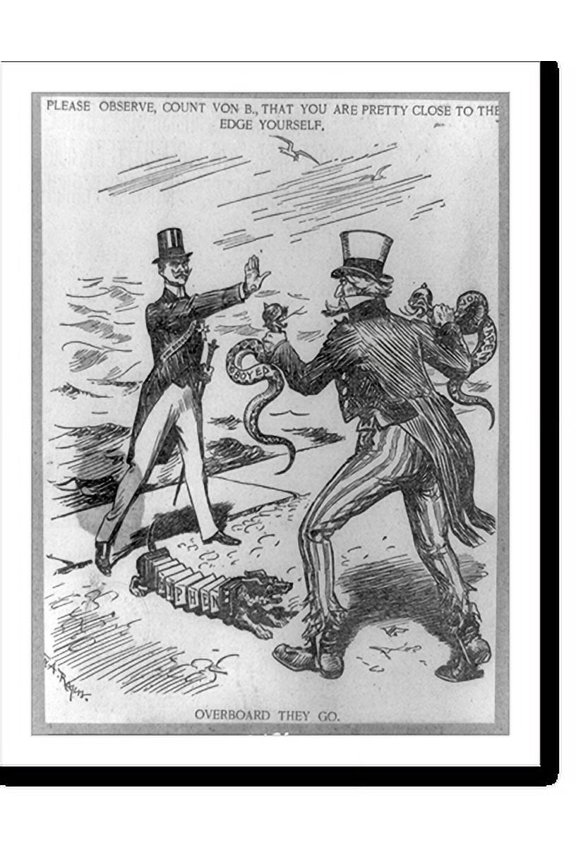 Historic Print, Overboard they go. Please observe, Count von B., that you are pretty close to the edge yourself.W.A. Rogers., 16" x 20"