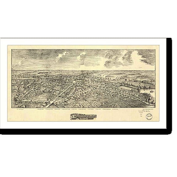 Historic Print, PA Edinboro 1898 MAP, 16" x 20"