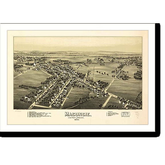 Historic Print, PA Macungie 1893 MAP, 16" x 20"