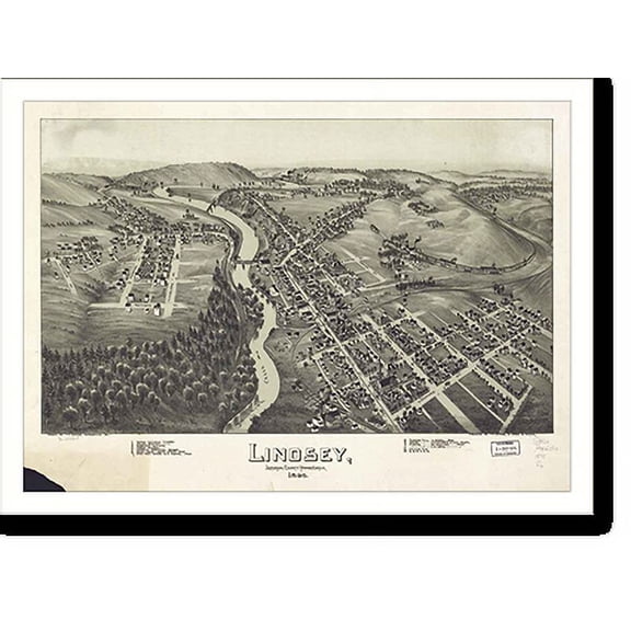 Historic Print, PA Punxsutawney 1895 MAP, 16" x 20"