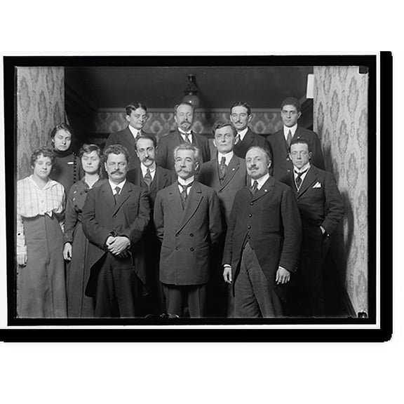 Historic Print, PAN AMERICAN SCIENTIFIC CONGRESS. BRAZILIAN DELEGATION. FRONT: DR. VITAL BRASIL; AMBASSADOR DA GAMA,CHAIRMAN OF THE DELEGATION; ANTONIO CARLOS SIMOENS DA SILVA; JOAQUIN …16" x 20"