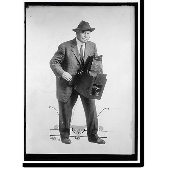 Historic Print, PHOTOGRAPHER WITH LARGE FORMAT CAMERA, 16" x 20"