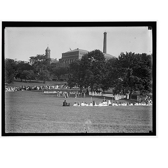 Historic Print, PLAYGROUND ASSOCIATION. ON MONUMENT GROUNDS, 18" x 24"