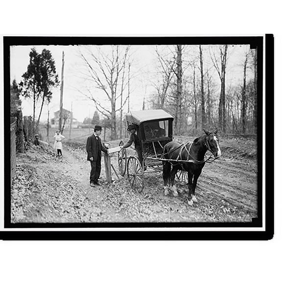 Historic Print, POST OFFICE DEPARTMENT. PARCEL POST. RURAL FREE DELIVERY - 2, 16" x 20"