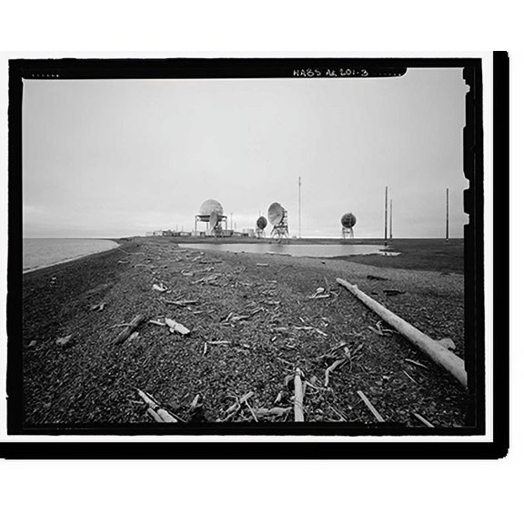 Historic Print, POW-3 Distant Early Warning Line Station, Bullen Point, Prudhoe Bay vicinity, North Slope Borough, AK - 3, 18" x 24"