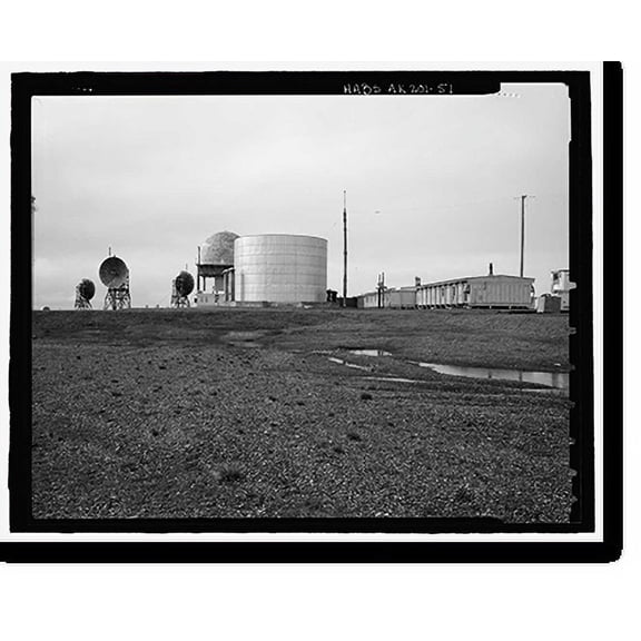 Historic Print, POW-3 Distant Early Warning Line Station, Bullen Point, Prudhoe Bay vicinity, North Slope Borough, AK - 51, 16" x 20"