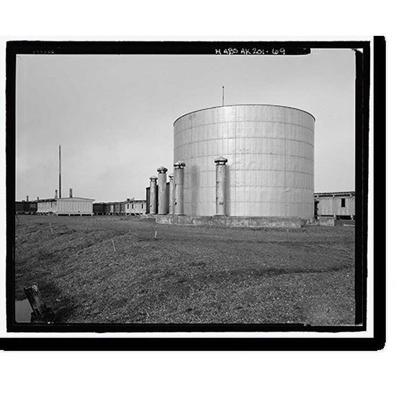 Historic Print, POW-3 Distant Early Warning Line Station, Bullen Point, Prudhoe Bay vicinity, North Slope Borough, AK - 69, 16" x 20"