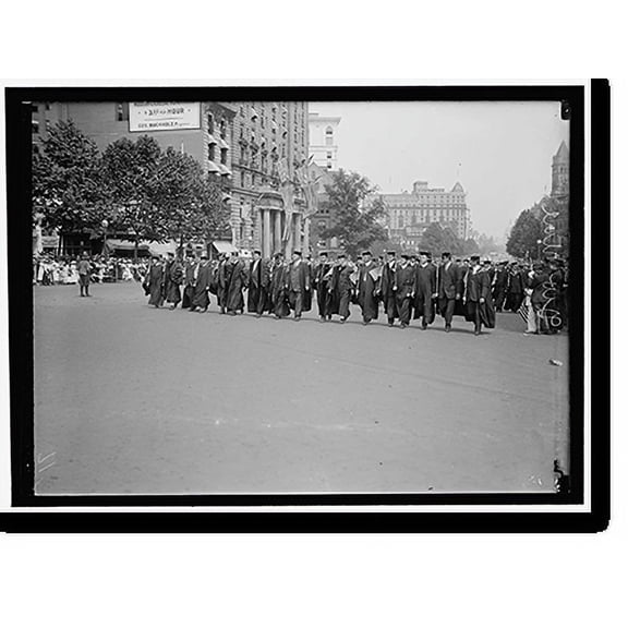 Historic Print, PREPAREDNESS PARADE. GEORGE WASHINGTON UNIVERSITY UNIT, 18" x 24"