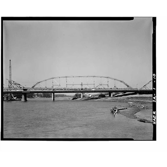 Historic Print, Pacific Shortline Bridge, U.S. Route 20, spanning Missouri River, Sioux City, Woodbury County, IA - 10, 16" x 20"