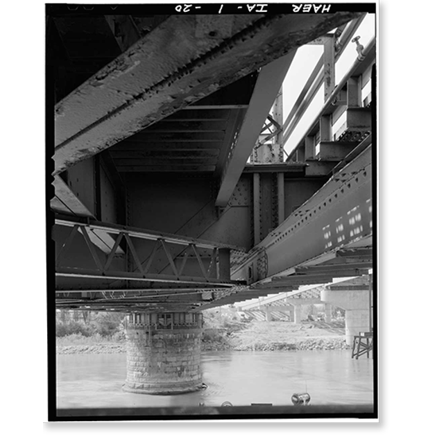 Historic Print, Pacific Shortline Bridge, U.S. Route 20, spanning