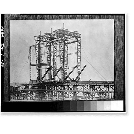 Historic Print, Pacific Shortline Bridge, U.S. Route 20, spanning Missouri River, Sioux City, Woodbury County, IA - 59, 16" x 20"
