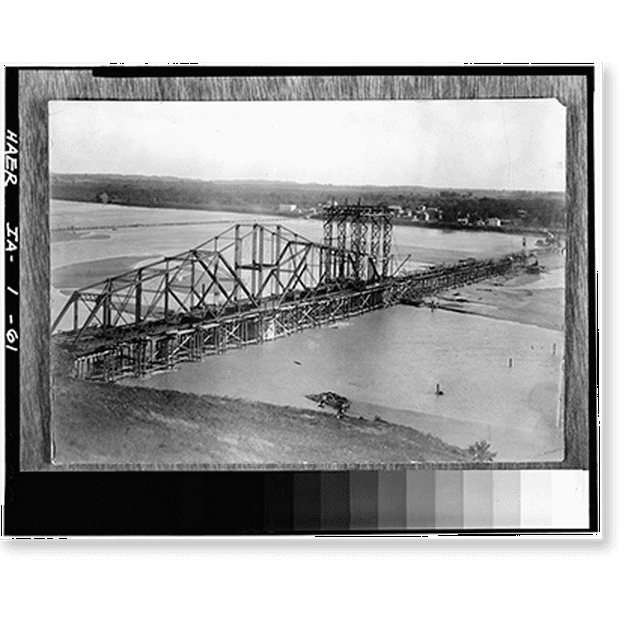 Historic Print, Pacific Shortline Bridge, U.S. Route 20, spanning