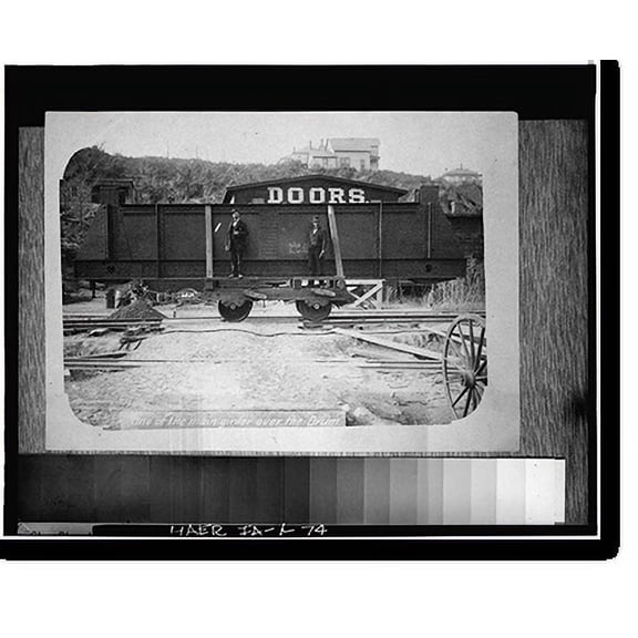 Historic Print, Pacific Shortline Bridge, U.S. Route 20, spanning Missouri River, Sioux City, Woodbury County, IA - 74, 18" x 24"