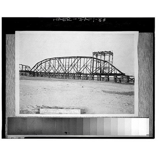 Historic Print, Pacific Shortline Bridge, U.S. Route 20, spanning Missouri River, Sioux City, Woodbury County, IA - 83, 16" x 20"