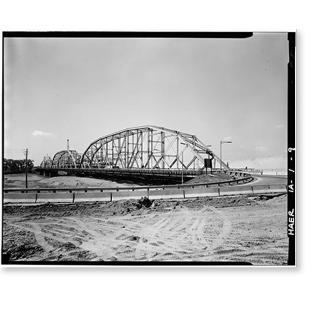 Historic Print, Pacific Shortline Bridge, U.S. Route 20, spanning