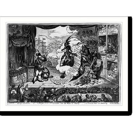 Historic Print, Pacific -overtures,. or-a flight from St. Cloud's. over the water to Charley, 16" x 20"