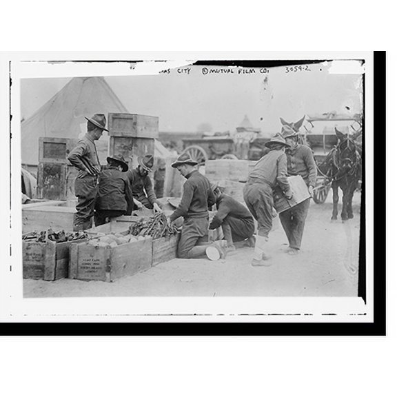 Historic Print, Packing at Texas City, 18" x 24"