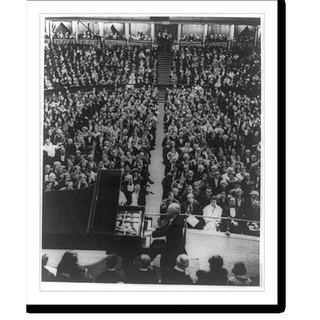 Historic Print, Paderewski in concert, Royal Albert Hall, London, January 12, 1933, 16" x 20"