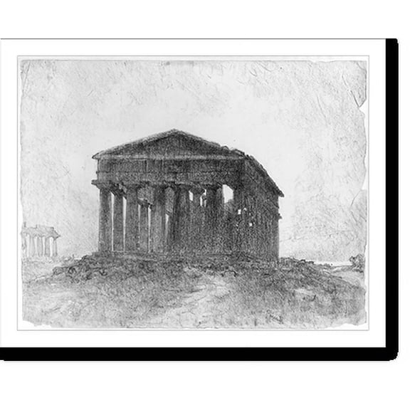 Historic Print, [Paestum, evening], 16" x 20"