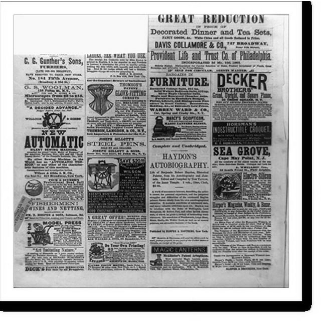 Historic Print, [Page of advertisements from Harper's Weekly, 27 May