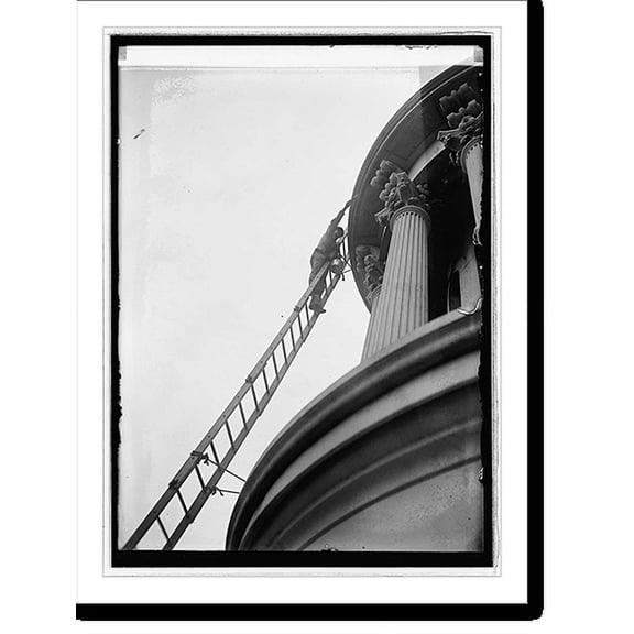 Historic Print, Painting Capitol dome, 8/26/22, 16" x 20"