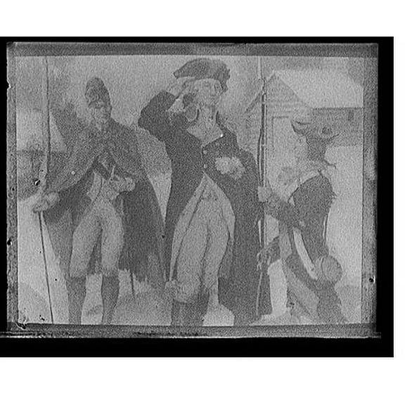 Historic Print, [Painting of Washington in camp], 18" x 24"