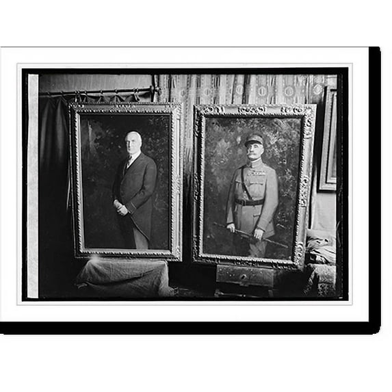 Historic Print, [Paintings of Harding and Pershing], 16