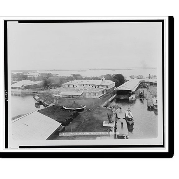 Historic Print, Palace and Navy yard, Cavite, P.I., 16" x 20"