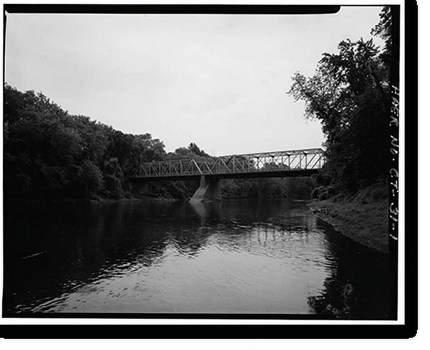 Historic Print, Palisado Avenue Bridge, Spanning Farmington River at