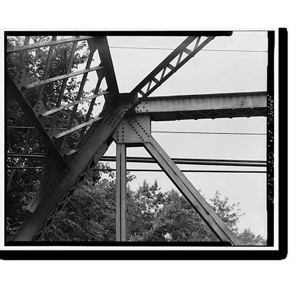 Historic Print, Palisado Avenue Bridge, Spanning Farmington River at State Route 159, Windsor, Hartford County, CT - 8, 18" x 24"