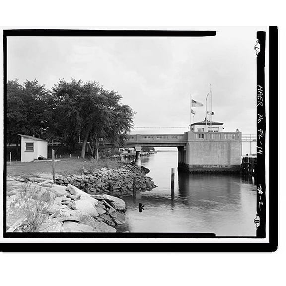 Historic Print, Palm Valley Bridge, County Road 210 spanning Intracoastal Waterway, Ponte Vedra Beach, St. Johns County, FL - 2, 16" x 20"