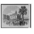 thumbnail image 1 of Historic Print, Palmetto-tree, and old custom-house, at Charleston, South Carolina, 18" x 24", 1 of 3