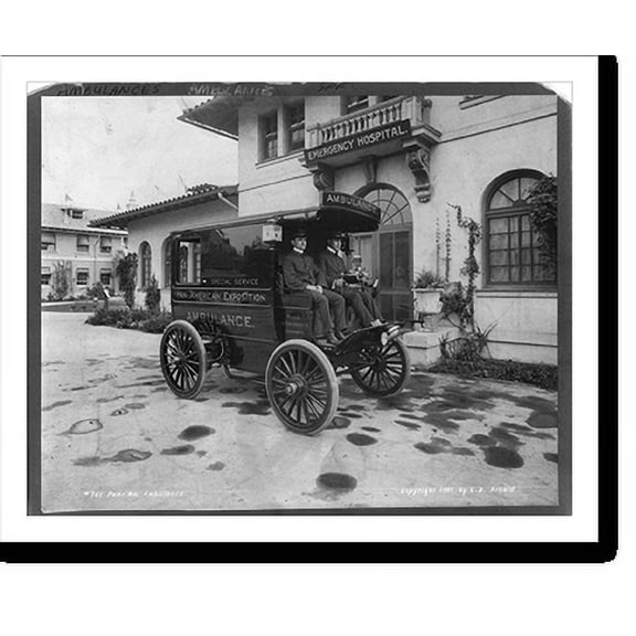 Historic Print, Pan-American Exposition ambulance, 18" x 24"