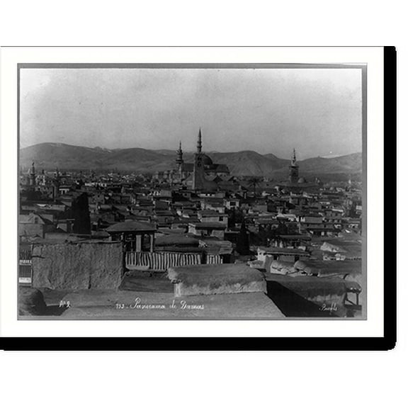 Historic Print, Panorama de Damas.Bonfils., 16" x 20"