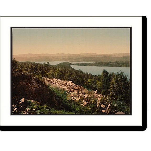 Historic Print, Panorama from Bolkesjo Telemarken (i.e Telemark) Norway, 16" x 20"