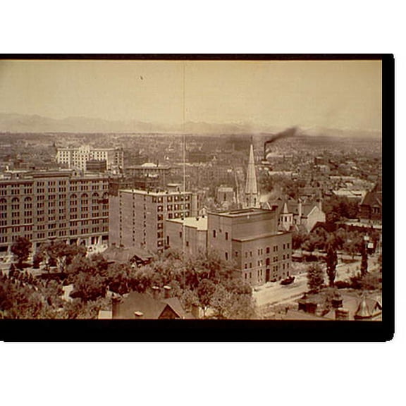 Historic Print, Panorama of Denver - 5, 16" x 20"