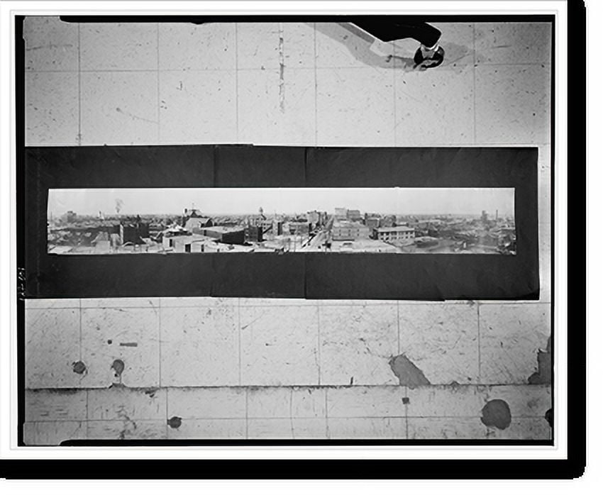 Historic Print, Panorama of Fort Worth, Texas, 16" x 20"