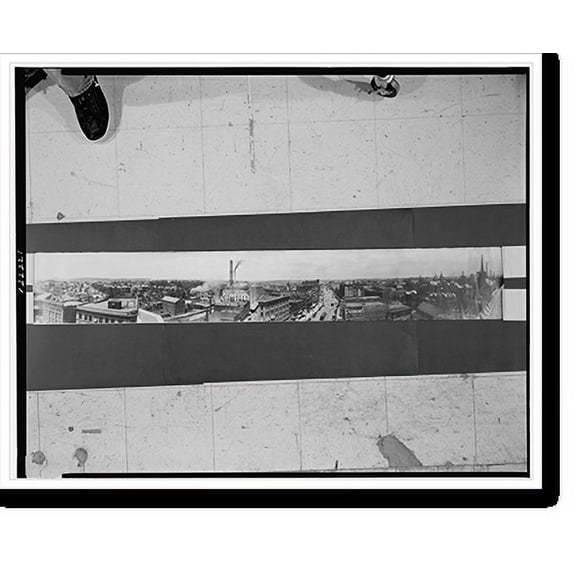 Historic Print, Panoramic view of Akron, O., 18" x 24"