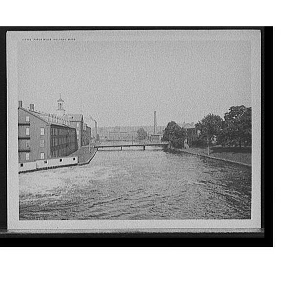 Historic Print, Paper mills, Holyoke, Mass., 18" x 24"
