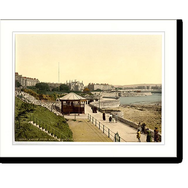 Historic Print, Parade (i.e. promenade) from Anchor Head Westonsuper