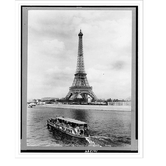 Historic Print, Paris - La Tour Eiffel, vue prise de Passy, 16" x 20"