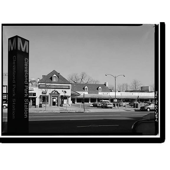 Historic Print, Park & Shop Shopping Center, 3507-3523 Connecticut Avenue Northwest between Ord, Washington, District of Columbia, DC - 3, 18" x 24"