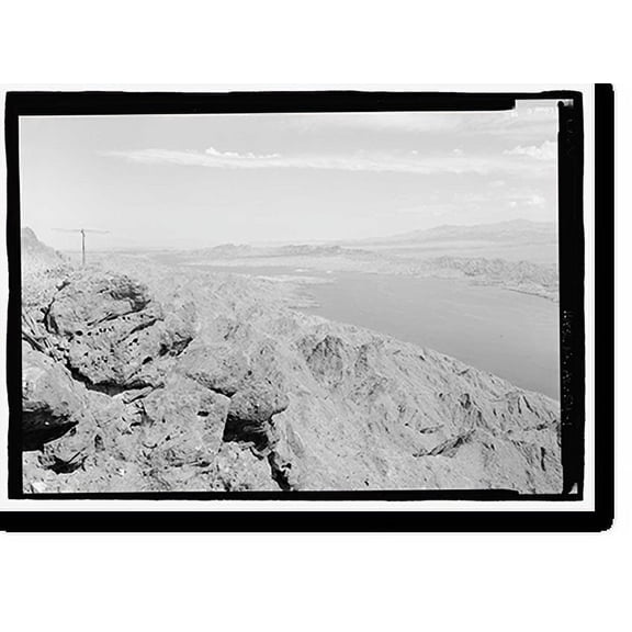 Historic Print, Parker Dam, Spanning Colorado River between AZ & CA, Parker, La Paz County, AZ, 16" x 20"