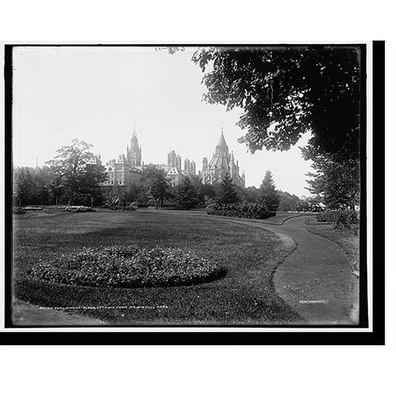 Historic Print, Parliament bldgs., from Major [i.e. Major's] Hill Park, Ottawa - 2, 18" x 24"