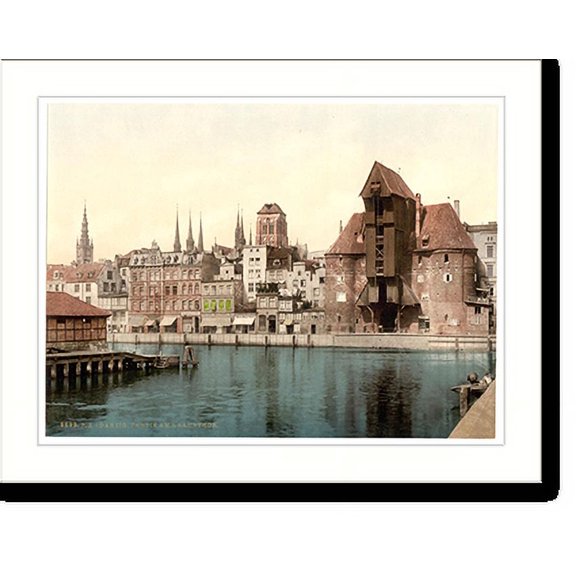 Historic Print, Part of the Kranthor Danzig West Prussia Germany (i.e. Gdańsk Poland), 16" x 20"