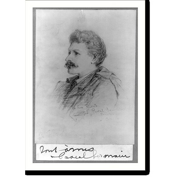 Historic Print, [Pascal Germain, bust portrait, facing left], 18" x 24"